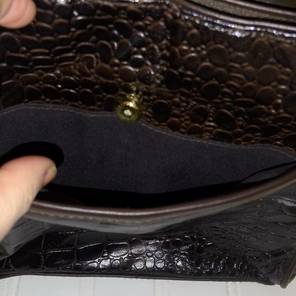 Brown Unbranded Pebbled Stone Pattern Shoulder Bag - image 7